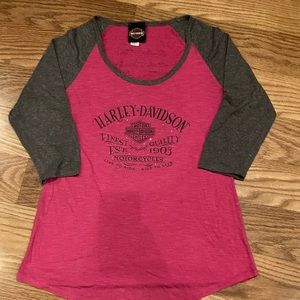 Harley-Davidson 3/4 length sleeve shirt